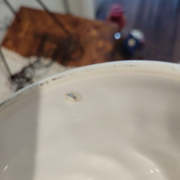 Vtg Ceramic Jello Bundt Mold White Pink Blue Green Hand Painted Italy Wall Decor - Picture 6 of 10